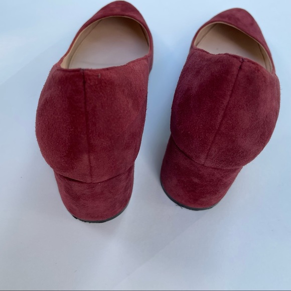 Cole Haan Eliree Pump 55mm Block Heel Burgundy Wine Suede Leather Sole Size 8 - Picture 11 of 15